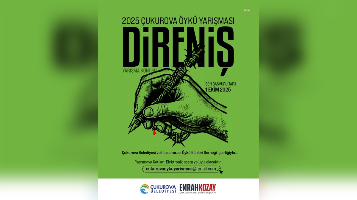 Çukurova Öykü Ödülü Yarışması başladı: 'Direniş' temalı yarışmaya başvurular 1 Ekim'e kadar