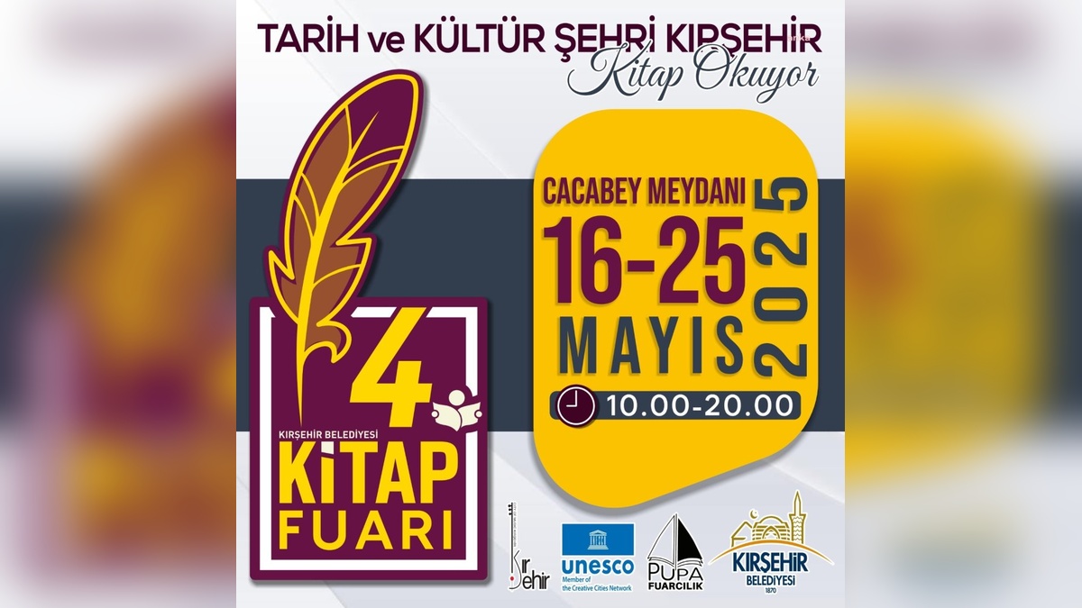 Kırşehir'de 4. Geleneksel Kitap Fuarı: 16-25 Mayıs'ta Cacabey Meydanı'nda