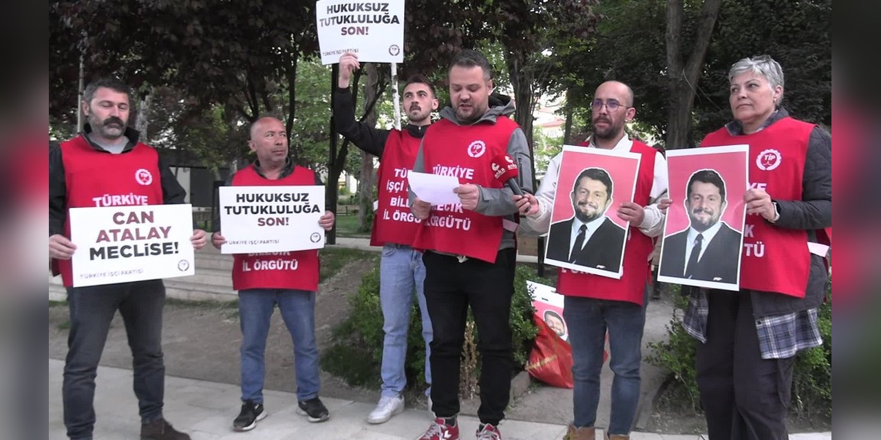 TİP Bilecik'te Can Atalay'ın Serbest Bırakılması İçin Basın Açıklaması Düzenledi