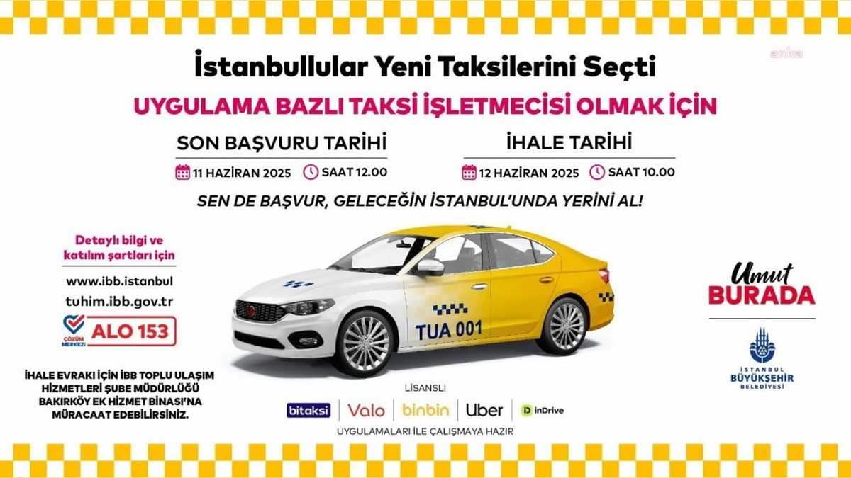 İBB, 150 taksi plakası ihalesi düzenliyor: 29 yıllık işletme hakkı