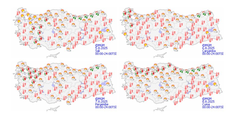 Hava sıcaklıkları 12 kentte 40 derecenin üzerine çıktı
