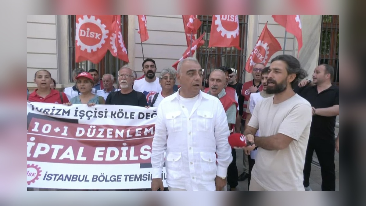 DİSK: Turizm işçilerinin 10+1 çalışma düzenlemesi protesto edildi