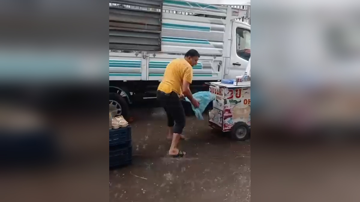 Batman'da Sağanak ve Dolu Yağışı: Pazarcılar Zor Anlar Yaşadı