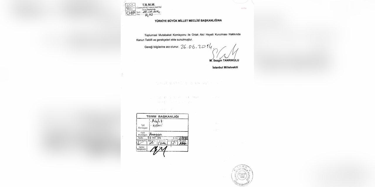 Bahçeli'nin Milli Birlik Komisyonu Önerisi: Tanrıkulu, 2014 Teklifini Yeniden Gündeme Getirdi