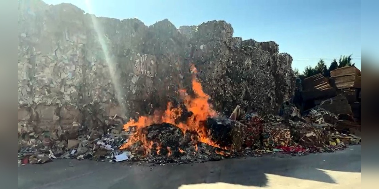 Kahramanmaraş'ta kağıt fabrikası yangını