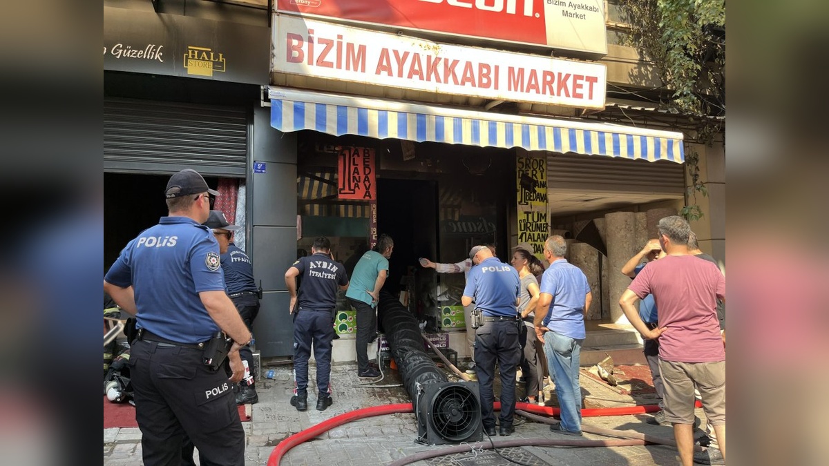 Aydın'da ayakkabı dükkanı yandı: Büyük zarar oluştu
