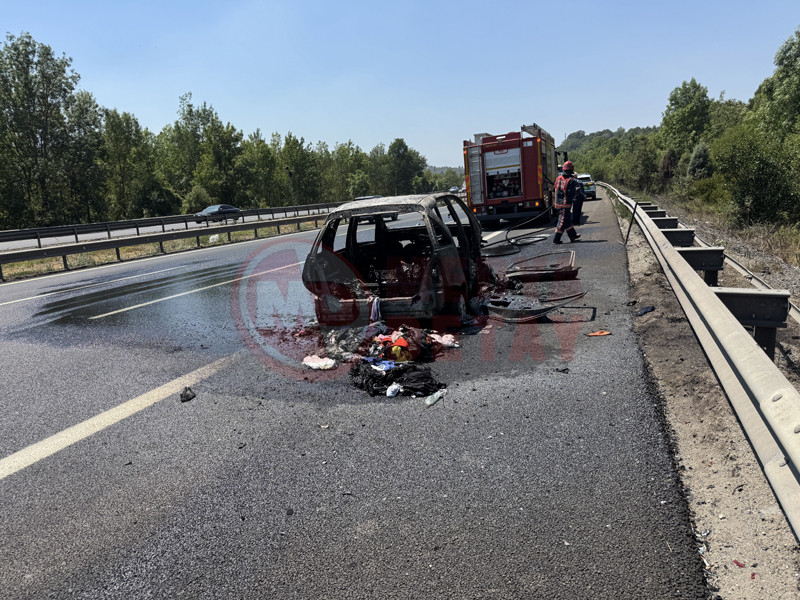 Otoyolda Arac Yanginii5