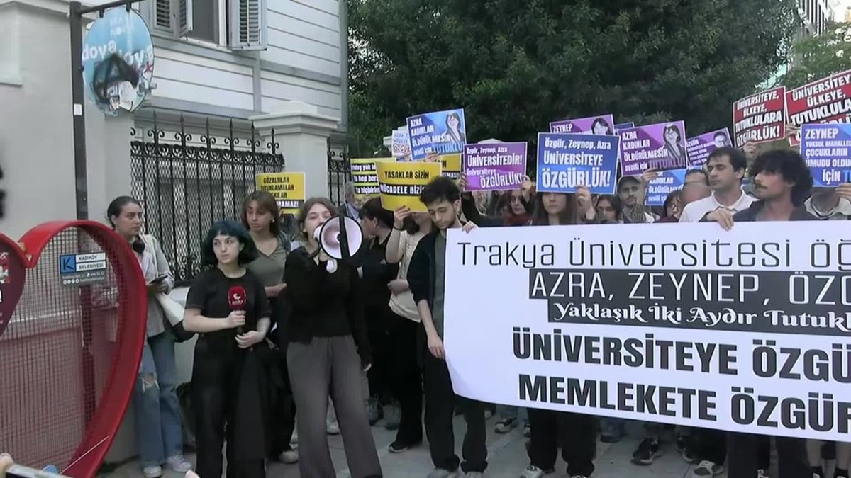 Edirne'de tutuklu öğrenciler için İstanbul'da destek eylemi