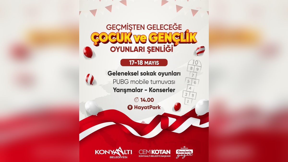 Konyaaltı Belediyesi, 19 Mayıs Şenliğiyle Gençleri ve Çocukları HayatPark'ta Buluşturuyor