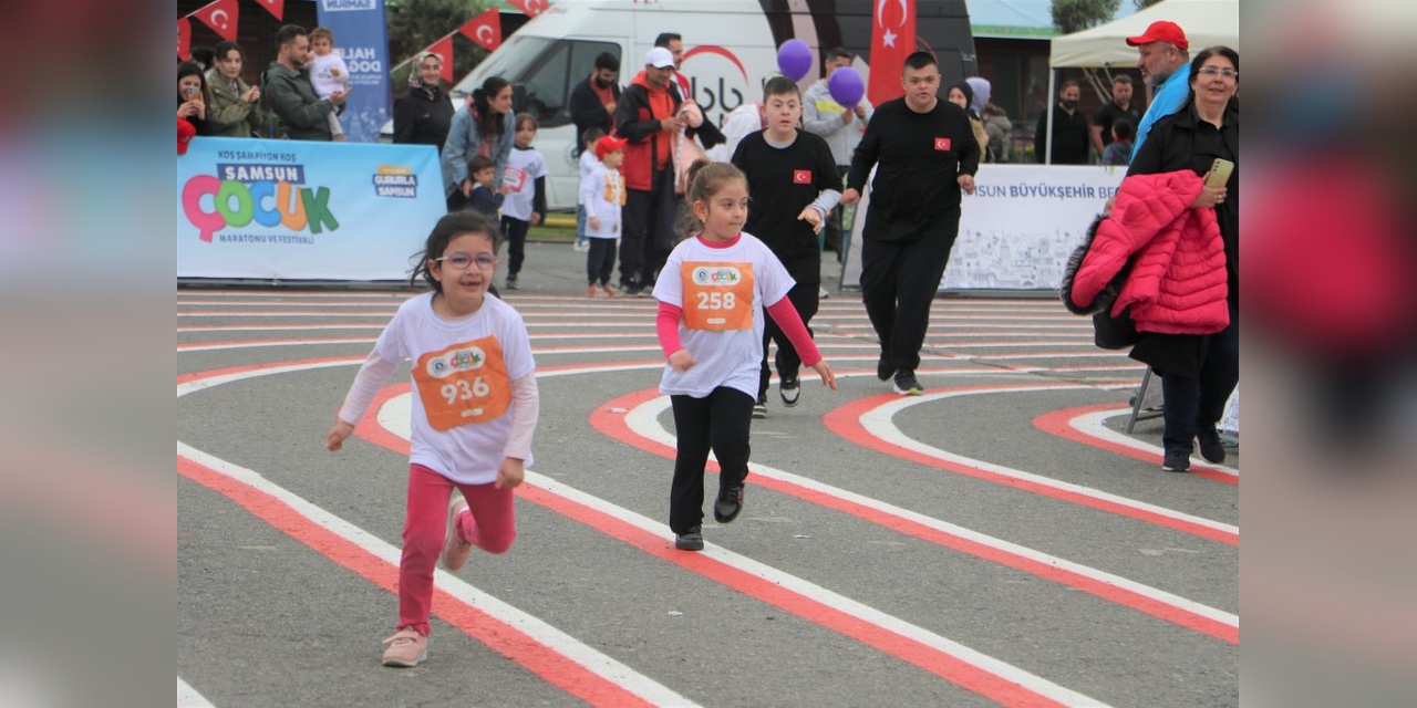 Samsun Çocuk Maratonu ve Festivali: 15 Bin Çocuk Koştu