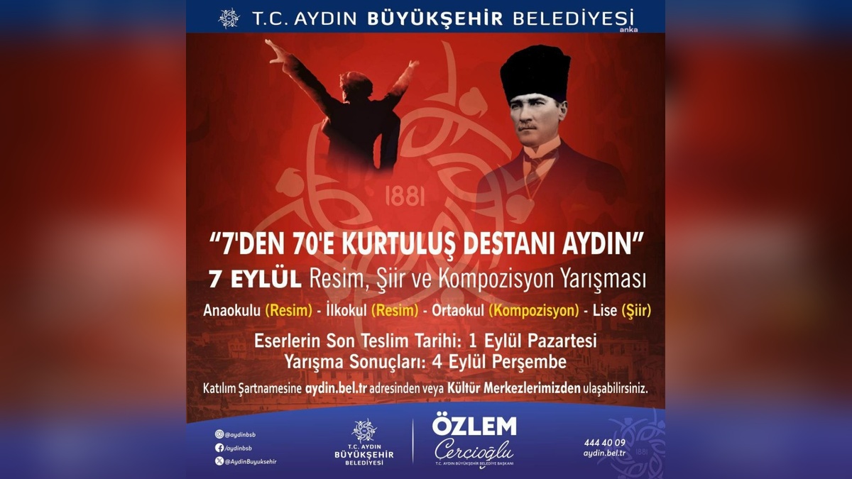 Aydın Büyükşehir Belediyesi'nden Kurtuluş Yıl Dönümü Yarışması