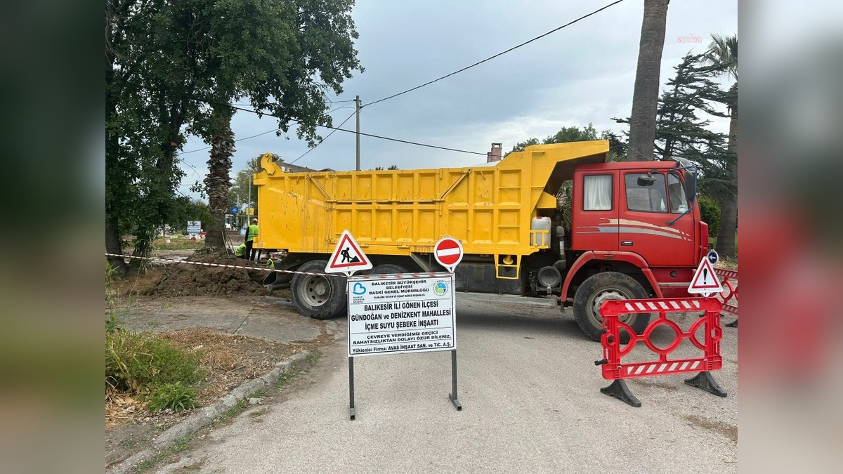 BASKİ, Gönen'de 15 Bin Metrelik Şebeke Hattını Değiştiriyor