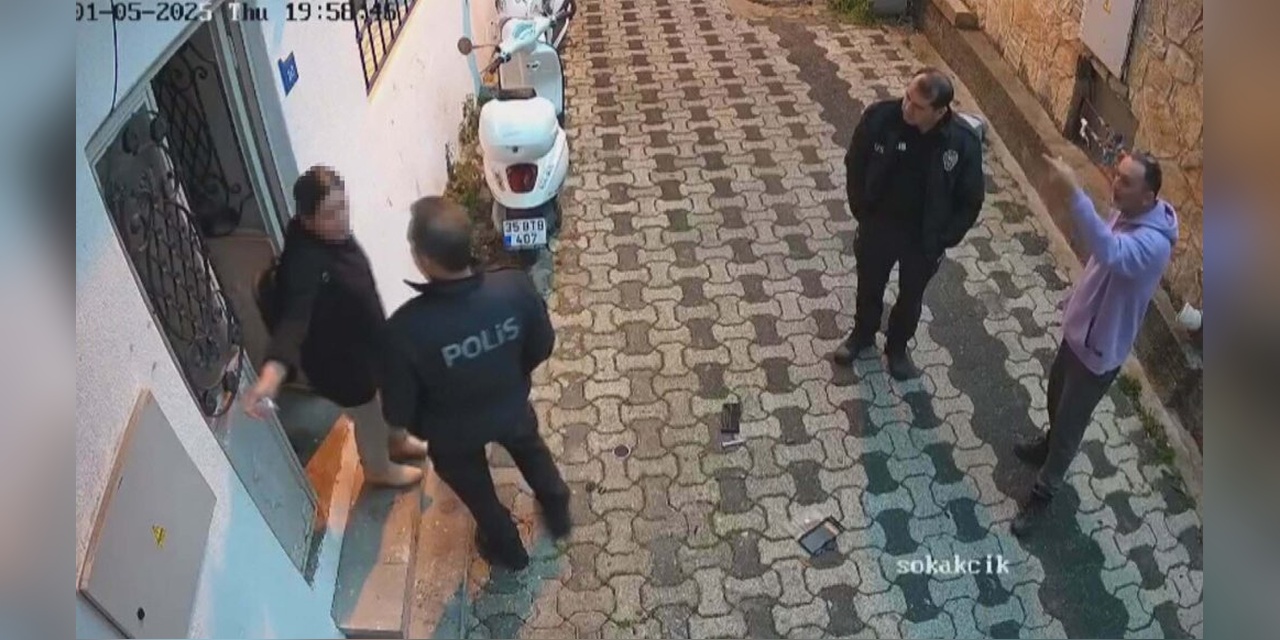 Bodrum'da Komşu Kavgası Güvenlik Kamerasına Yansıdı