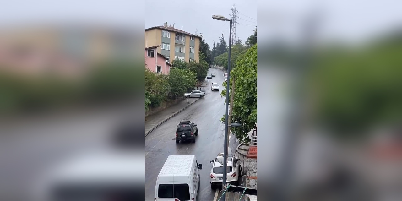 Üsküdar'da akaryakıt kaza zincirine neden oldu: Bir araç duvara çarptı